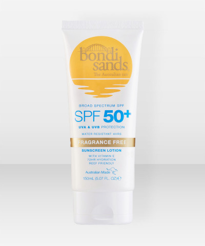 Bondi Sands SPF 50+ Body Sunscreen Lotion Fragrance Free 150mL