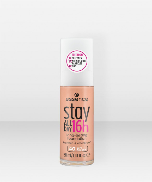 essence stay ALL DAY 16h long-lasting Foundation 40 Soft Almond 30ml
