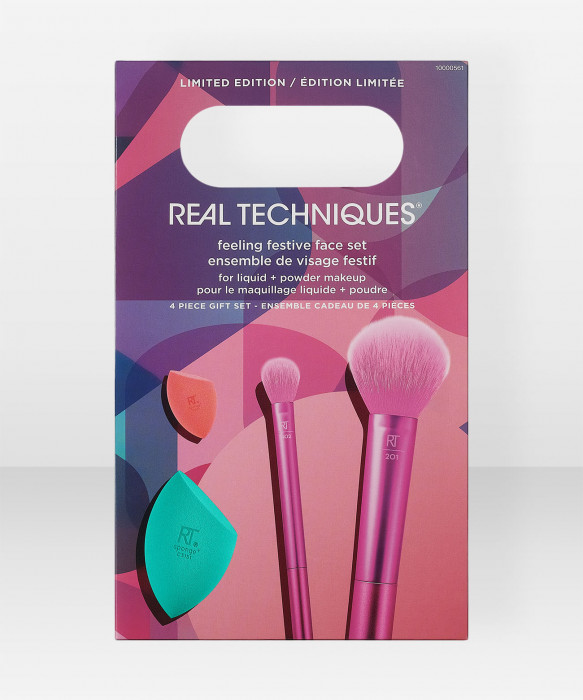 Real Techniques Feeling Festive Makeup Sponge & Face Brush Holiday Kit