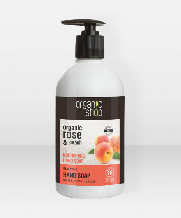 Organic Shop Rose Peach käsisaippua 500 ml
