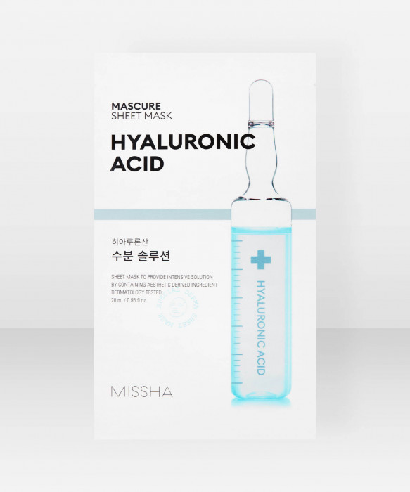 Missha Mascure Hydra Solution Hyaluronic Acid Sheet Mask 28ml kangasnaamio kasvonaamio