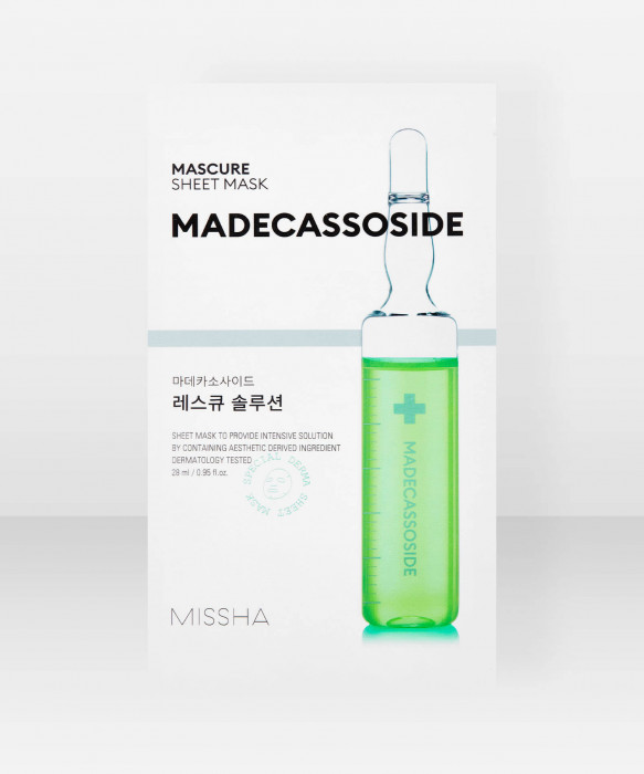 Missha Mascure Rescue Solution Madecassoside Sheet Mask 28ml Kangasnaamio