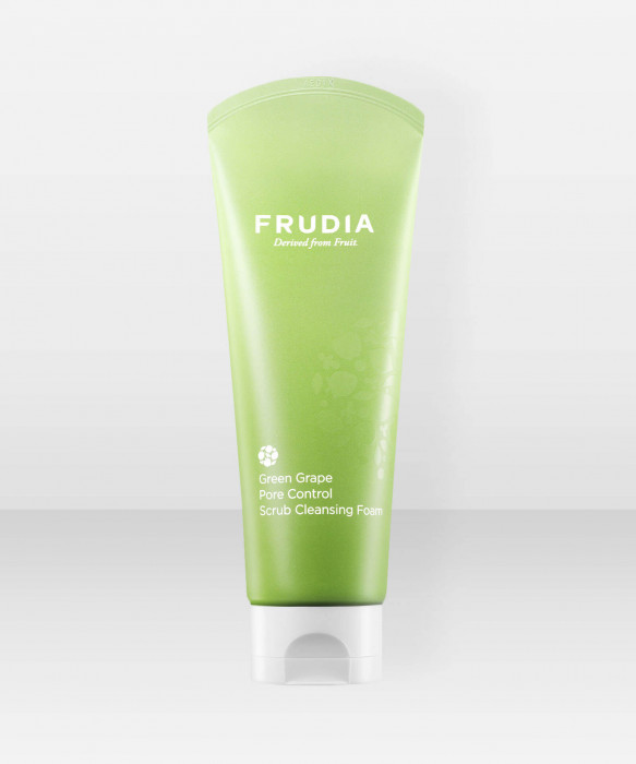 Frudia Green Grape Pore Control Scrub Cleansing Foam puhdistusvaahto kuorinta