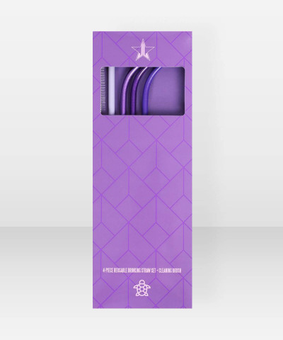 Jeffree Star Cosmetics Metal Straw 4-pack Purple