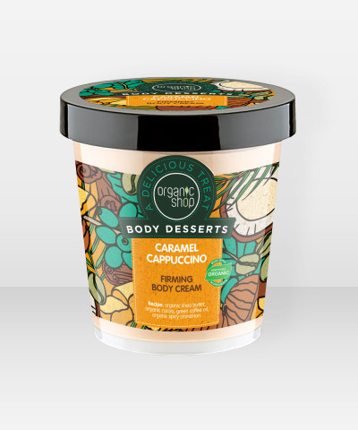 Organic Shop Body Desserts Caramel Cappuccino Kiinteyttävä vartalovoide 450 ml