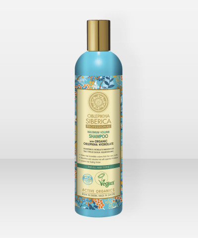 Natura Siberica Shampoo with Organic Oblepikha Hydrolate For All Hair Types, 400 ml