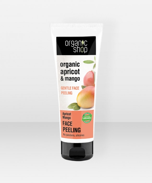 Organic Shop Apricot Mango Hellävarainen Kasvokuorinta 75 ml