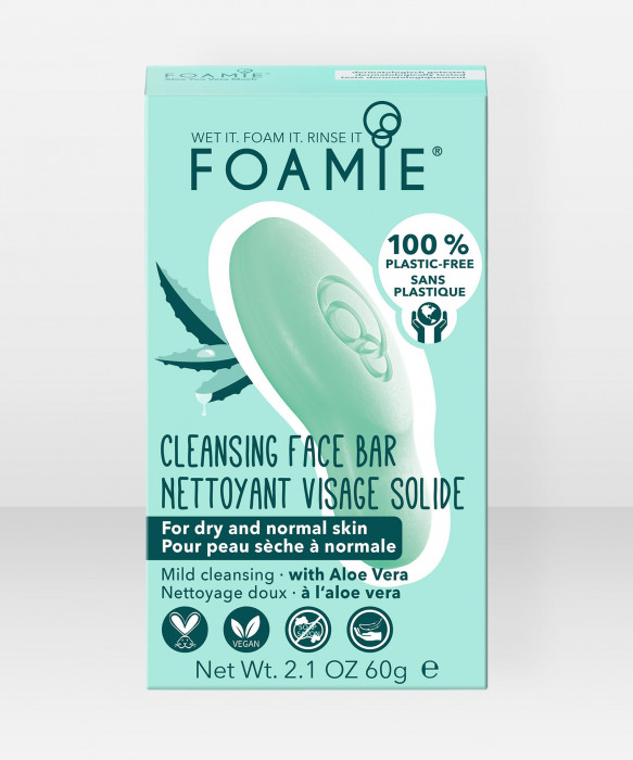 Foamie Face Bar Aloe You Vera Much Mild Cleansing for Dry Skin palasaippua kasvosaippua