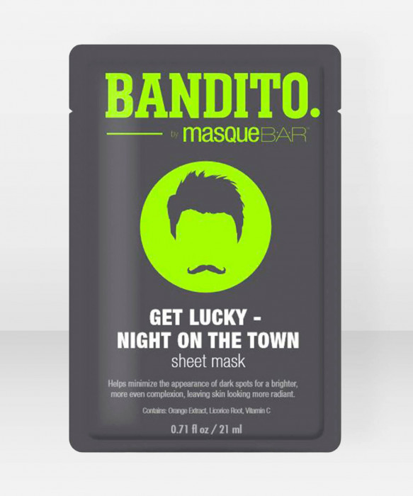 Bandito by Masque Bar Get Lucky – Night On The Town Sheet Mask kangasnaamio kasvonaamio
