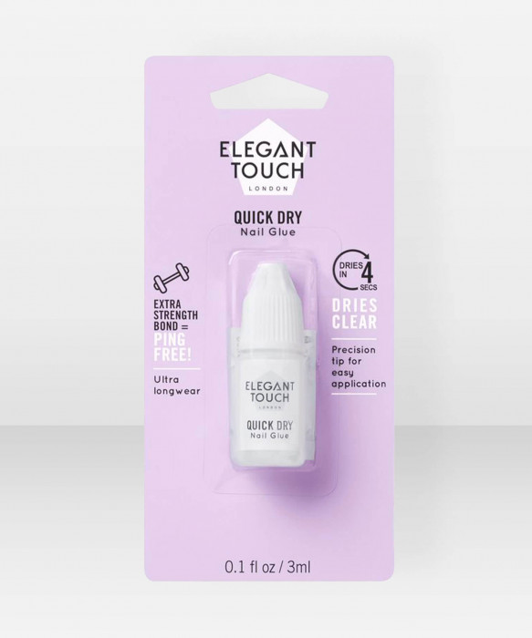 Elegant Touch Quick Dry Nail Glue 3ml kynsiliima