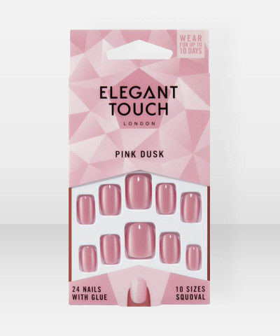 Elegant Touch Colour Nails Pink Dusk 24 pcs