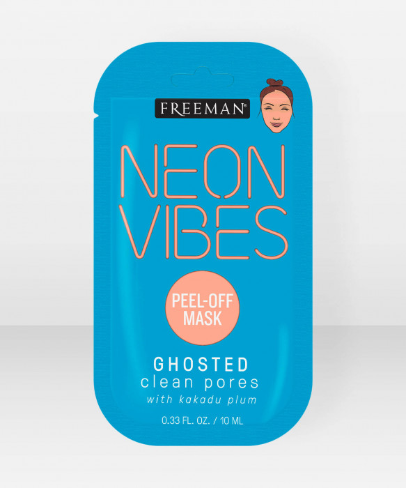Freeman Beauty Neon Vibes Ghosted Clean Pores Peel-Off Mask Sachet kasvonaamio