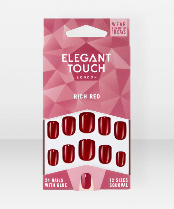 Elegant Touch Colour Nails Rich Red